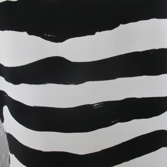 RACHAEL ZOE black white wave stripe maxi dress s10 - Picture 4 of 5